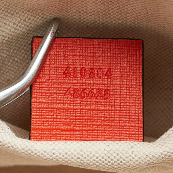 グッチ GGスプリーム チルドレン ハンドバッグ 410804 ベージュ オレンジ PVC レザー レディース GUCCI 【中古】