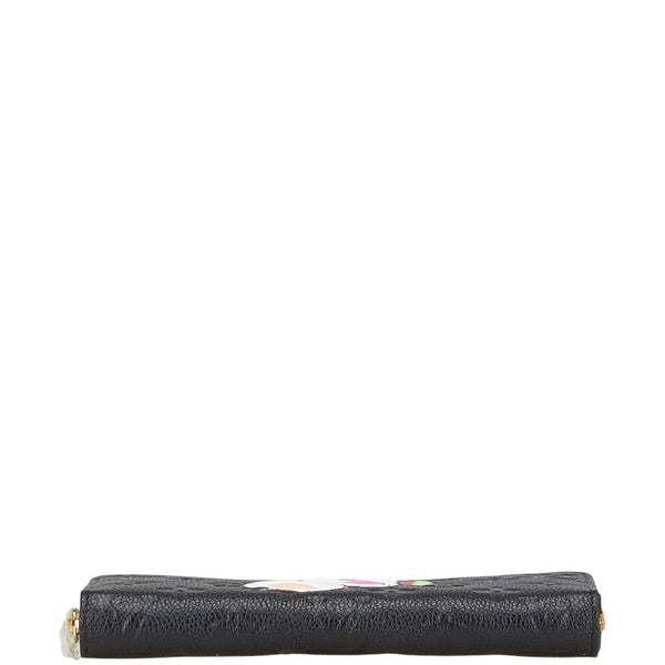ルイ ヴィトン ×村上隆 モノグラム アンプラント ジッピーウォレット 長財布 M14160 ブラック マルチカラー レザー レディース LOUIS VUITTON 【中古】