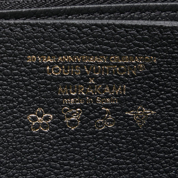 ルイ ヴィトン ×村上隆 モノグラム アンプラント ジッピーウォレット 長財布 M14160 ブラック マルチカラー レザー レディース LOUIS VUITTON 【中古】