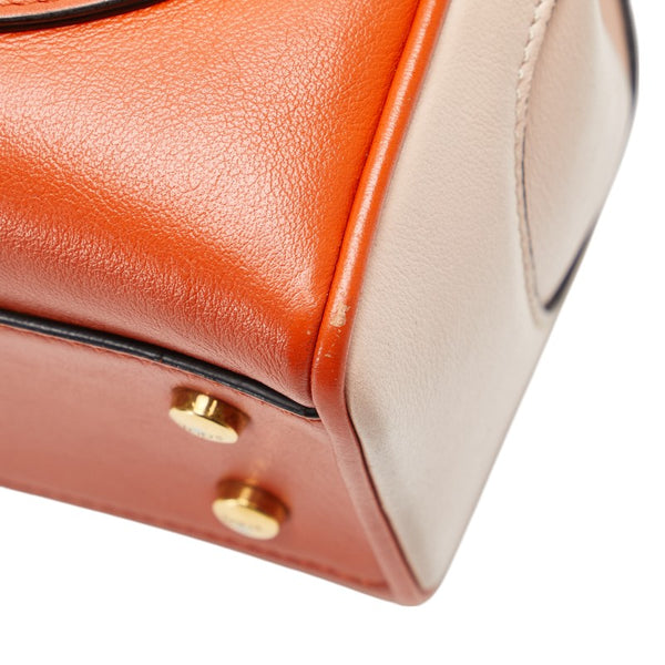 トッズ T タイムレス ハンドバッグ ショルダーバッグ 2WAY オレンジ ブラック ベージュ レザー レディース TOD’S 【中古】