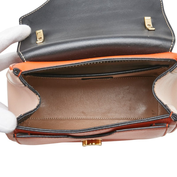 トッズ T タイムレス ハンドバッグ ショルダーバッグ 2WAY オレンジ ブラック ベージュ レザー レディース TOD’S 【中古】