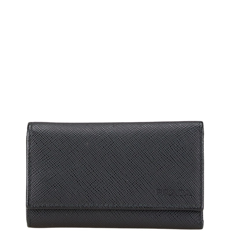 プラダ キーケース 6連 2PG222 ブラック レザー メンズ PRADA 【中古】