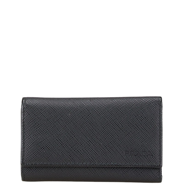 プラダ キーケース 6連 2PG222 ブラック レザー メンズ PRADA 【中古】