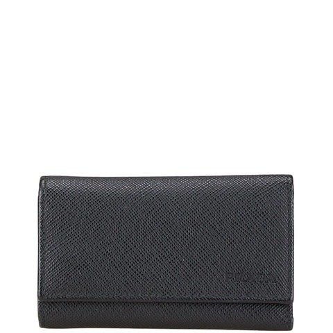 プラダ キーケース 6連 2PG222 ブラック レザー メンズ PRADA 【中古】