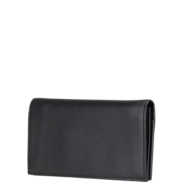 サルヴァトーレフェラガモ ダブルガンチーニ 長財布 ブラック レザー メンズ Salvatore Ferragamo 【中古】
