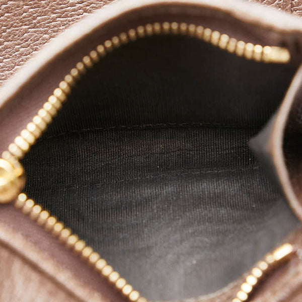 グッチ GGスプリーム オフィディア 三つ折り財布 523174 ブラウン PVC レザー レディース GUCCI 【中古】