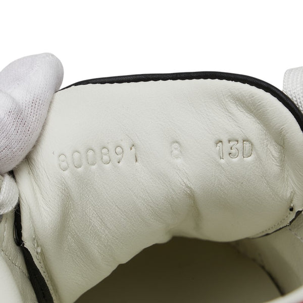 グッチ ACE エース シェル クロコ型押し スニーカー サイズ：8 800891 ブラック レッド ナイロン レザー メンズ GUCCI 【中古】