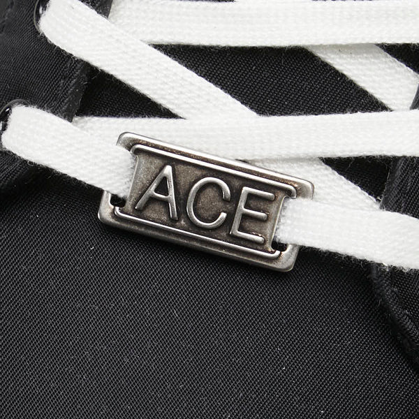 グッチ ACE エース シェル クロコ型押し スニーカー サイズ：8 800891 ブラック レッド ナイロン レザー メンズ GUCCI 【中古】