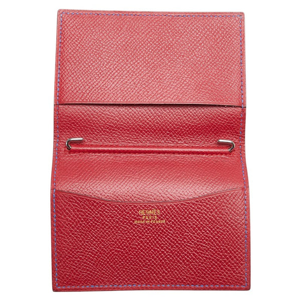 エルメス アジェンダ ミニ 手帳カバー ブルー系 ヴォーエプソン レディース HERMES 【中古】