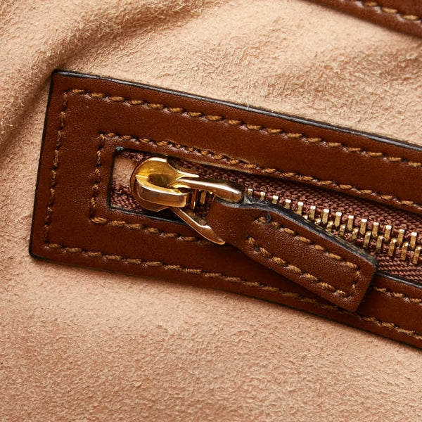 グッチ GGスプリーム ハンドバッグ ショルダーバッグ 2WAY 473887 ベージュ ブラウン PVC レザー レディース GUCCI 【中古】