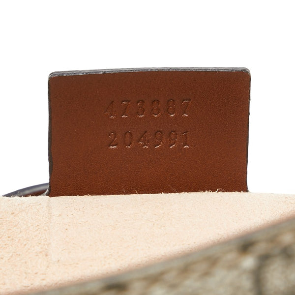 グッチ GGスプリーム ハンドバッグ ショルダーバッグ 2WAY 473887 ベージュ ブラウン PVC レザー レディース GUCCI 【中古】