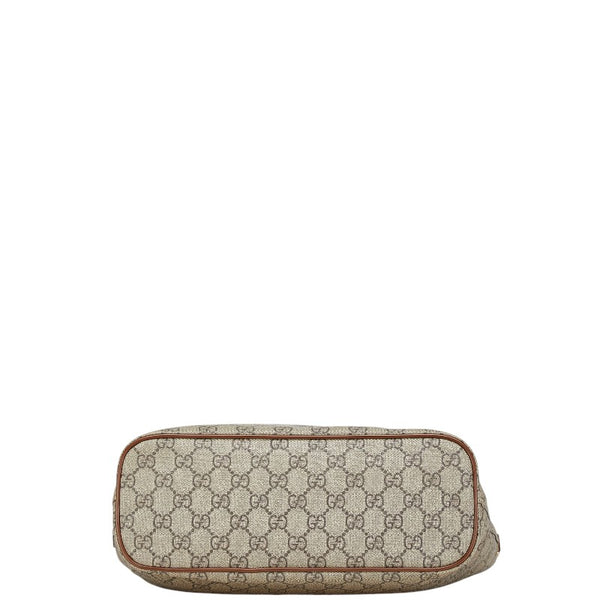 グッチ GGスプリーム ハンドバッグ ショルダーバッグ 2WAY 473887 ベージュ ブラウン PVC レザー レディース GUCCI 【中古】