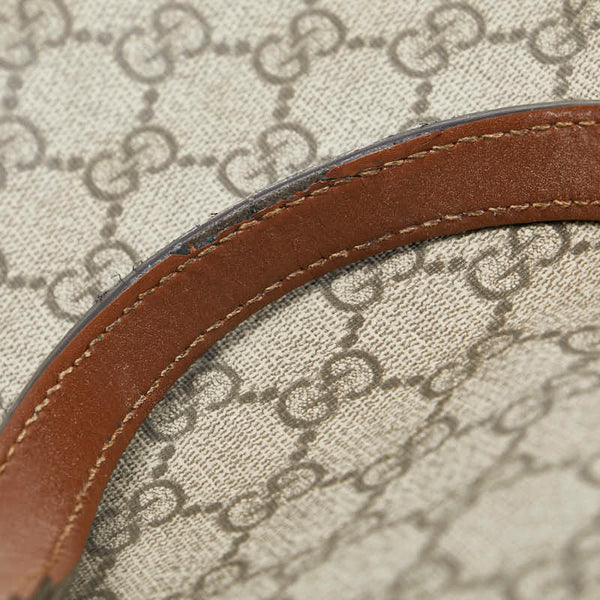 グッチ GGスプリーム ハンドバッグ ショルダーバッグ 2WAY 473887 ベージュ ブラウン PVC レザー レディース GUCCI 【中古】