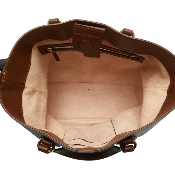 グッチ GGスプリーム ハンドバッグ ショルダーバッグ 2WAY 473887 ベージュ ブラウン PVC レザー レディース GUCCI 【中古】