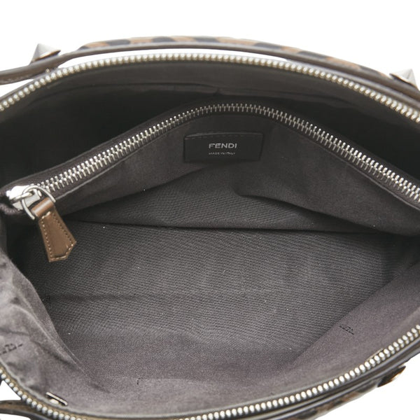 フェンディ ズッカ バイザウェイ ミディアム ハンドバッグ ショルダーバッグ 2WAY 8BL146 ブラウン レザー レディース FENDI 【中古】