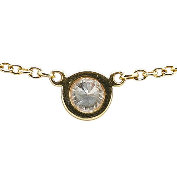 ティファニー バイザヤード ダイヤモンド ネックレス K18YG イエローゴールド レディース TIFFANY&Co. 【中古】