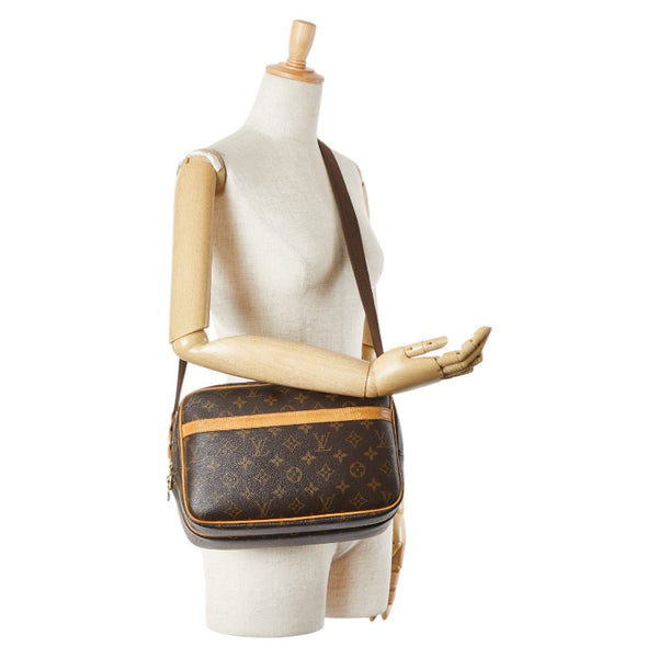 ルイ ヴィトン モノグラム リポーターPM 斜め掛け ショルダーバッグ M45254 ブラウン PVC レザー レディース LOUIS VUITTON 【中古】