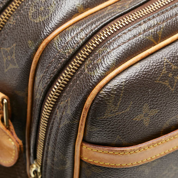 ルイ ヴィトン モノグラム リポーターPM 斜め掛け ショルダーバッグ M45254 ブラウン PVC レザー レディース LOUIS VUITTON 【中古】