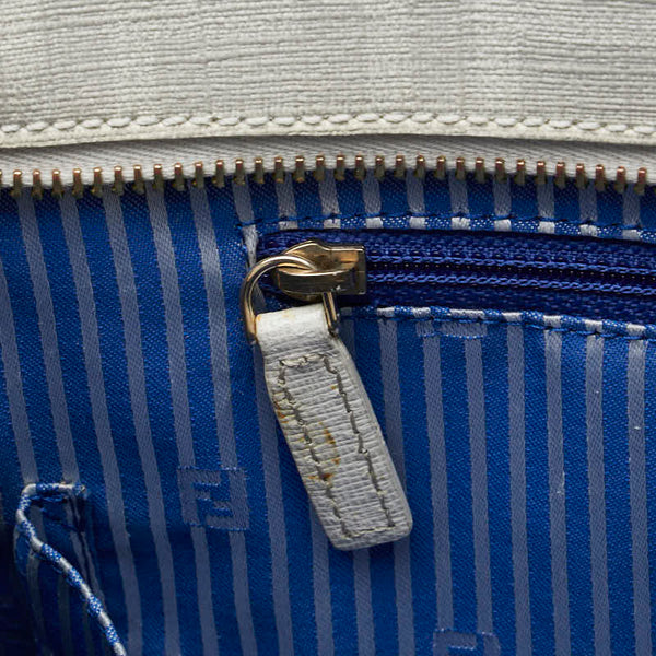 フェンディ ズッカ トートバッグ ショルダーバッグ 8BH185 アイボリー マルチカラー PVC レザー レディース FENDI 【中古】