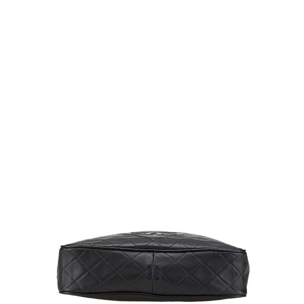 シャネル マトラッセ ココマーク フリンジ 斜め掛け ショルダーバッグ ブラック ラムスキン レディース CHANEL 【中古】