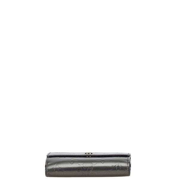 ルイ ヴィトン モノグラム マット ポルトモネ ビエ カルトクレディ 二つ折り財布 M65112 グレー レザー レディース LOUIS VUITTON 【中古】
