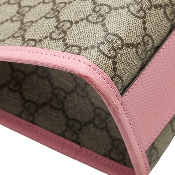 グッチ チルドレンズ GGスプリーム 3Dストロベリー トートバッグ ハンドバッグ 630589 ベージュ ピンク マルチカラー PVC レザー レディース GUCCI 【中古】