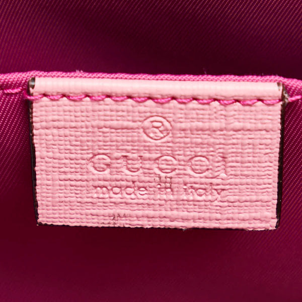 グッチ チルドレンズ GGスプリーム 3Dストロベリー トートバッグ ハンドバッグ 630589 ベージュ ピンク マルチカラー PVC レザー レディース GUCCI 【中古】