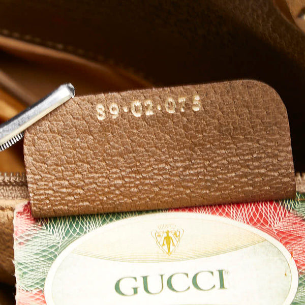 グッチ オールドグッチ GGスプリーム クラッチバッグ セカンドバッグ 89 02 075 ベージュ ブラウン PVC レザー メンズ GUCCI 【中古】