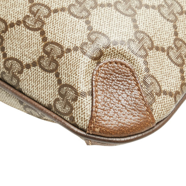 グッチ オールドグッチ GGスプリーム クラッチバッグ セカンドバッグ 89 02 075 ベージュ ブラウン PVC レザー メンズ GUCCI 【中古】