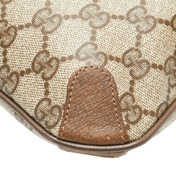 グッチ オールドグッチ GGスプリーム クラッチバッグ セカンドバッグ 89 02 075 ベージュ ブラウン PVC レザー メンズ GUCCI 【中古】