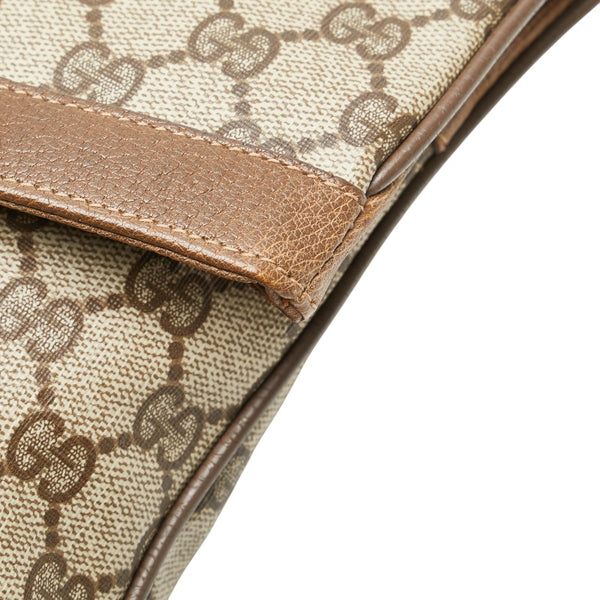 グッチ オールドグッチ GGスプリーム クラッチバッグ セカンドバッグ 89 02 075 ベージュ ブラウン PVC レザー メンズ GUCCI 【中古】