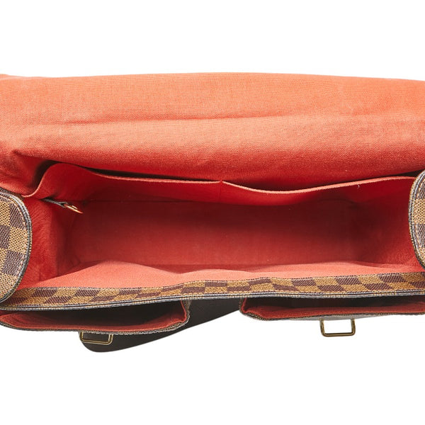 ルイ ヴィトン ダミエ ブロードウェイ ハンドバッグ ショルダーバッグ 2WAY N42270 ブラウン PVC レザー メンズ LOUIS VUITTON 【中古】