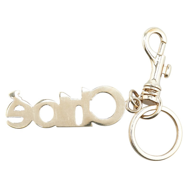 クロエ ロゴ ラインストーン チャーム バッグチャーム  ゴールド メッキ レディース Chloe 【中古】