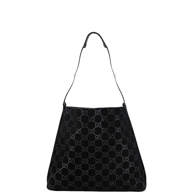 グッチ GG柄 ワンショルダーバッグ 001 3181 ブラック レザー スエード レディース GUCCI 【中古】