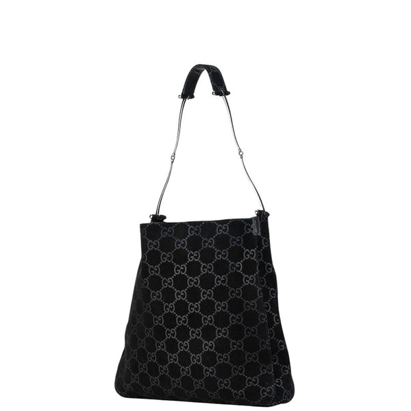 グッチ GG柄 ワンショルダーバッグ 001 3181 ブラック レザー スエード レディース GUCCI 【中古】