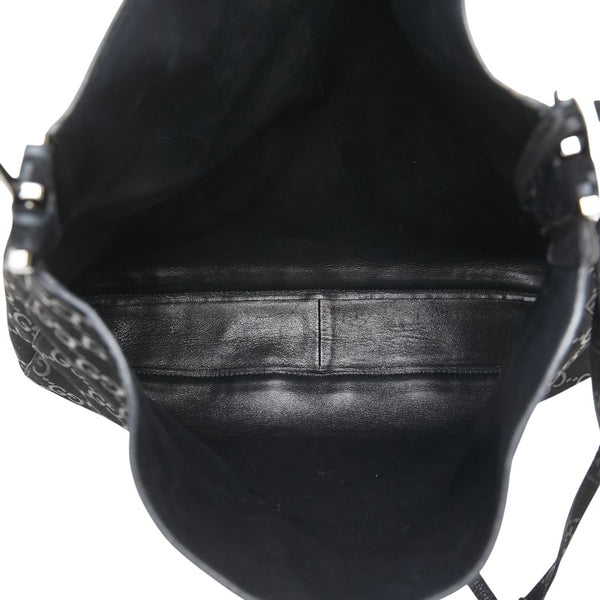 グッチ GG柄 ワンショルダーバッグ 001 3181 ブラック レザー スエード レディース GUCCI 【中古】