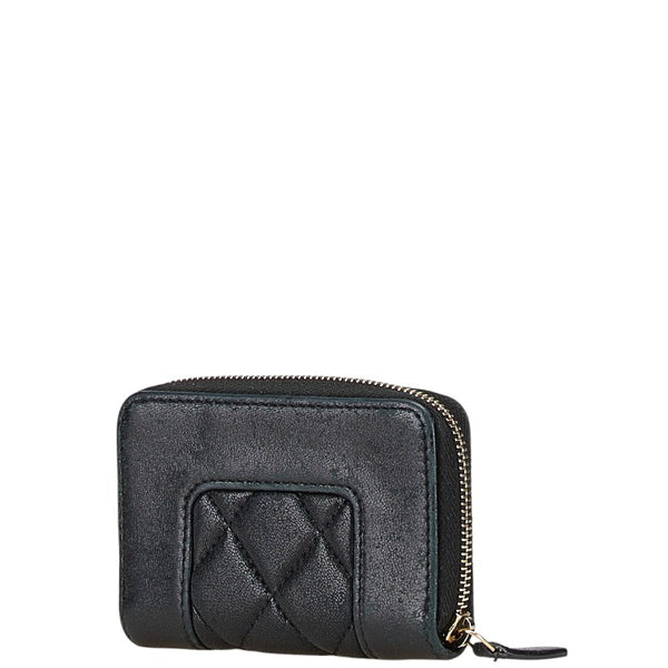 シャネル ココマーク ターンロック マトラッセ ジッピーコインパース コインケース 小銭入れ A80968 ブラック ラムスキン レディース CHANEL 【中古】