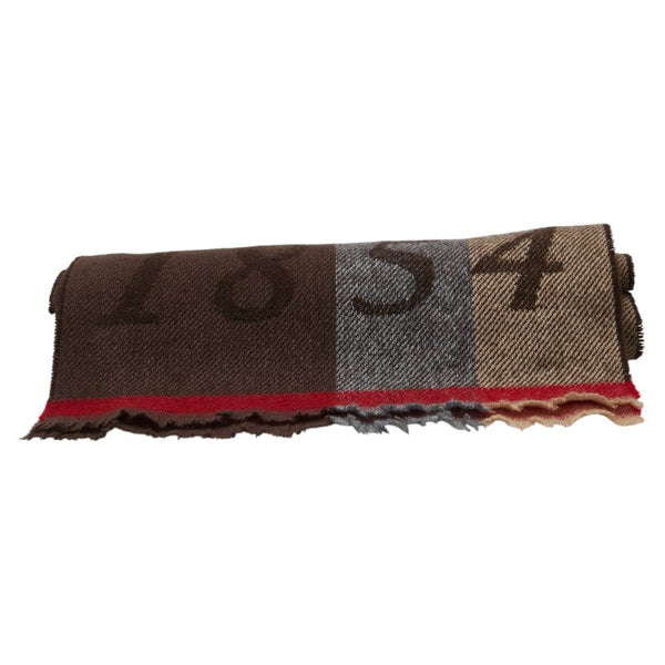 ルイ ヴィトン マフラー 408793 ブラウン マルチカラー ウール カシミヤ レディース LOUIS VUITTON 【中古】