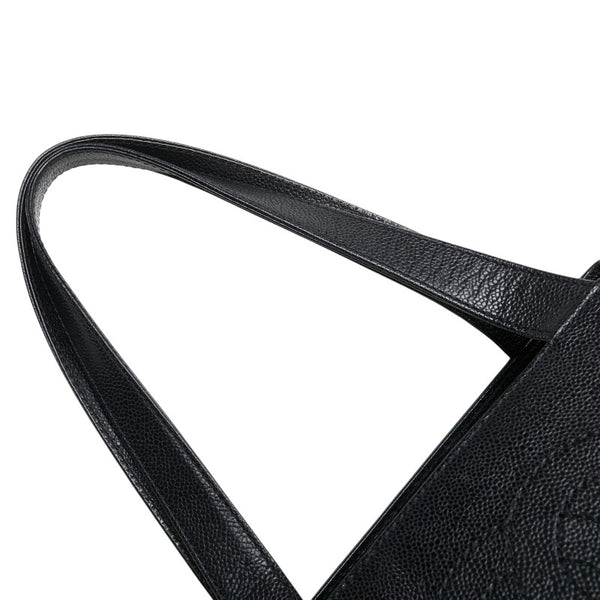 シャネル ココマーク ハンドバッグ トートバッグ ブラック キャビアスキン レディース CHANEL 【中古】