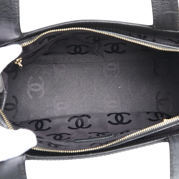 シャネル ココマーク ハンドバッグ トートバッグ ブラック キャビアスキン レディース CHANEL 【中古】
