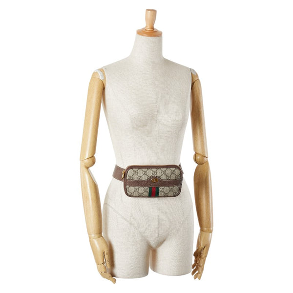 グッチ GGスプリーム オフィディア ボディバッグ ウエストバッグ 519308 ベージュ マルチカラー PVC レザー レディース GUCCI 【中古】