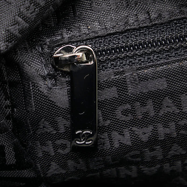 シャネル チョコバー ミニハンドバッグ ワンショルダーバッグ ブラック キャビアスキン レディース CHANEL 【中古】