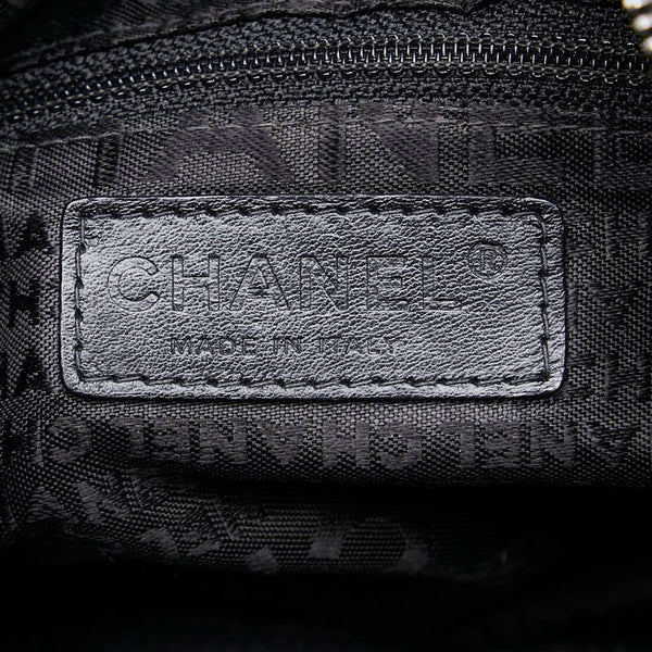 シャネル チョコバー ミニハンドバッグ ワンショルダーバッグ ブラック キャビアスキン レディース CHANEL 【中古】