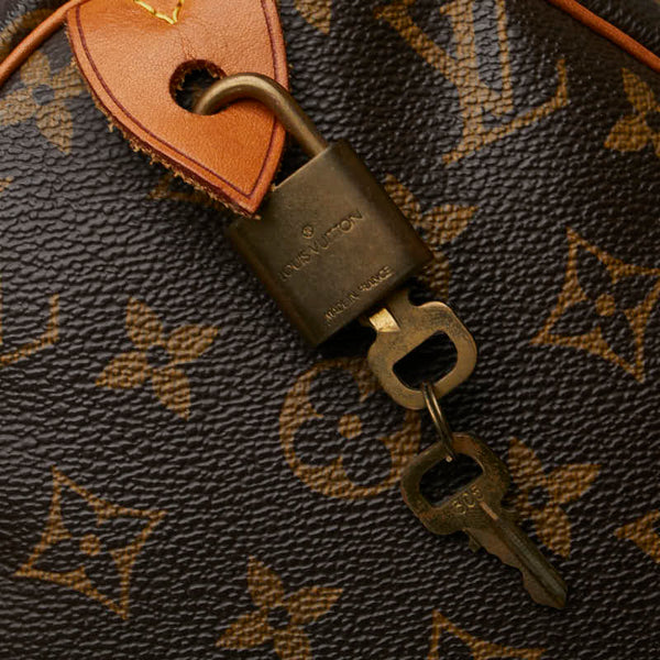 ルイ ヴィトン モノグラム スピーディ30 ハンドバッグ M41526 ブラウン PVC レザー レディース LOUIS VUITTON 【中古】