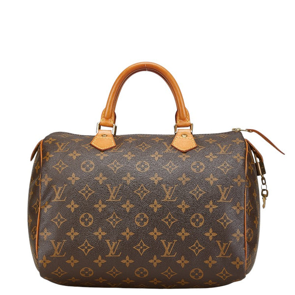 ルイ ヴィトン モノグラム スピーディ30 ハンドバッグ M41526 ブラウン PVC レザー レディース LOUIS VUITTON 【中古】