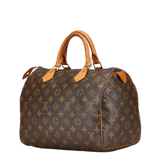 ルイ ヴィトン モノグラム スピーディ30 ハンドバッグ M41526 ブラウン PVC レザー レディース LOUIS VUITTON 【中古】