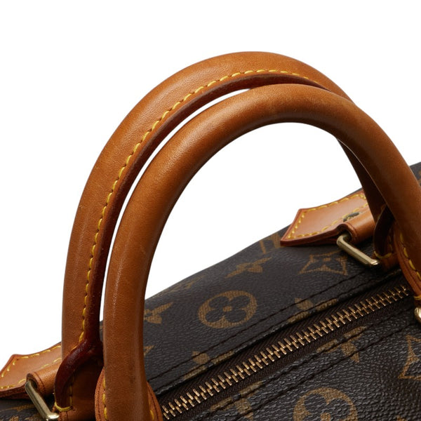 ルイ ヴィトン モノグラム スピーディ30 ハンドバッグ M41526 ブラウン PVC レザー レディース LOUIS VUITTON 【中古】