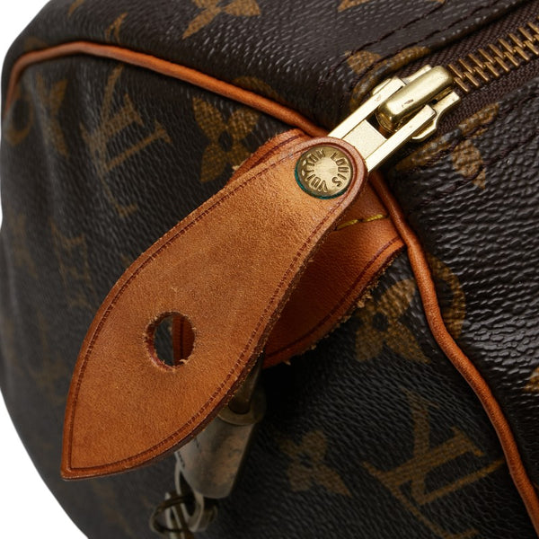 ルイ ヴィトン モノグラム スピーディ30 ハンドバッグ M41526 ブラウン PVC レザー レディース LOUIS VUITTON 【中古】