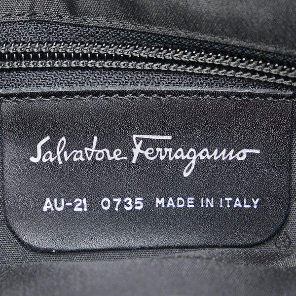 サルヴァトーレフェラガモ ワンショルダーバッグ AU-21 0735 ブラック ナイロン レザー レディース Salvatore Ferragamo 【中古】