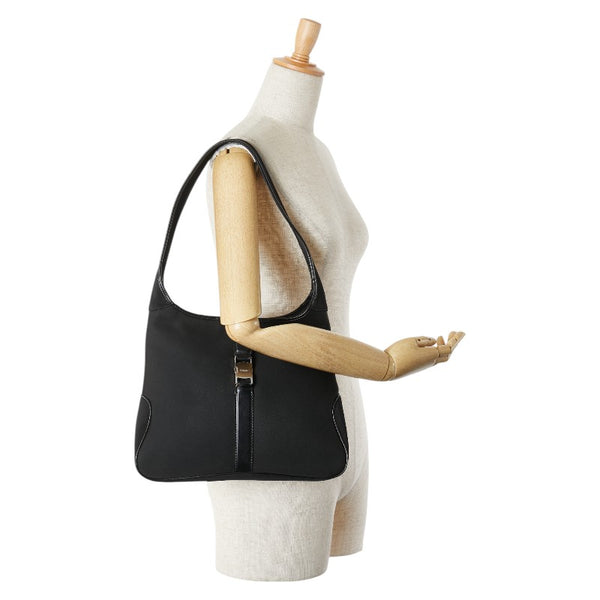 サルヴァトーレフェラガモ ワンショルダーバッグ AU-21 0735 ブラック ナイロン レザー レディース Salvatore Ferragamo 【中古】